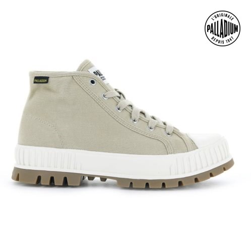 Baskets Palladium Pallashock Mid OG High Tops Femme Vert Clair | FR GNK874M